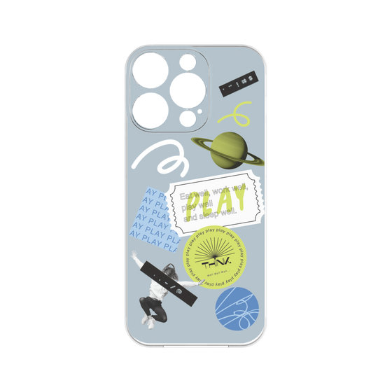 Premium Panel［ Playful sticker - Dusty Blue ］