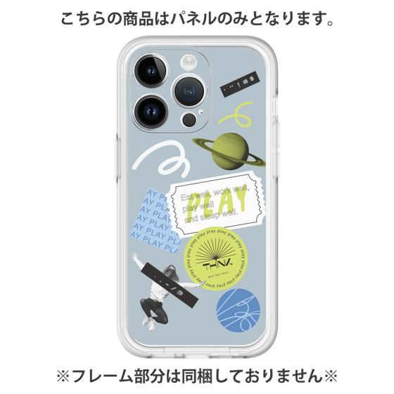 Premium Panel［ Playful sticker - Dusty Blue ］
