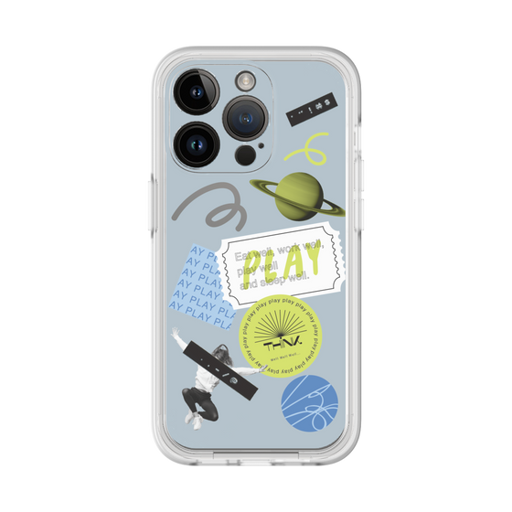 Premium Panel［ Playful sticker - Dusty Blue ］