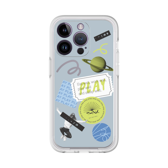Premium Panel［ Playful sticker - Dusty Blue ］