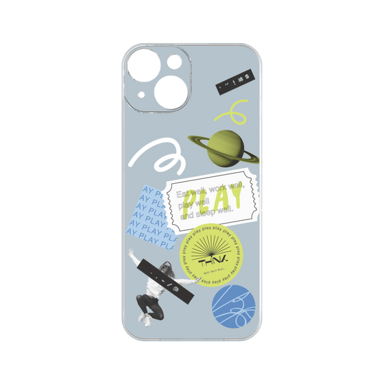 Premium Panel［ Playful sticker - Dusty Blue ］