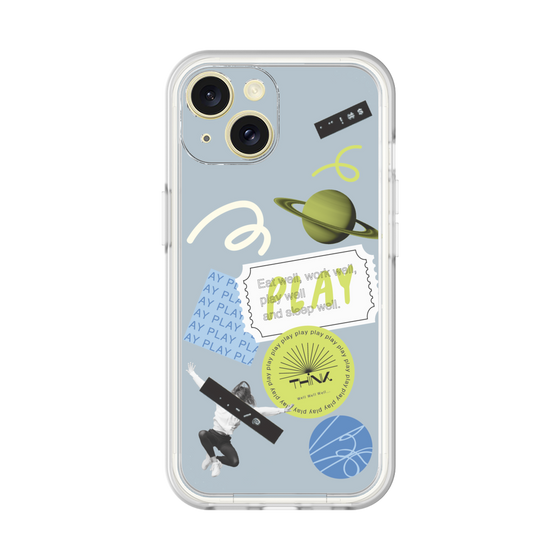 Premium Panel［ Playful sticker - Dusty Blue ］