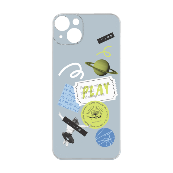 Premium Panel［ Playful sticker - Dusty Blue ］