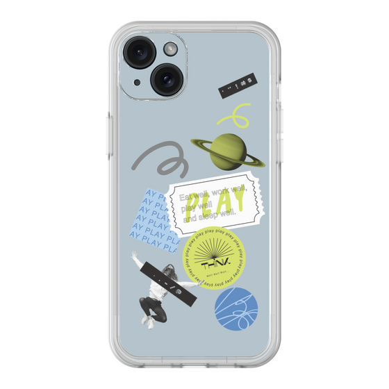 Premium Panel［ Playful sticker - Dusty Blue ］