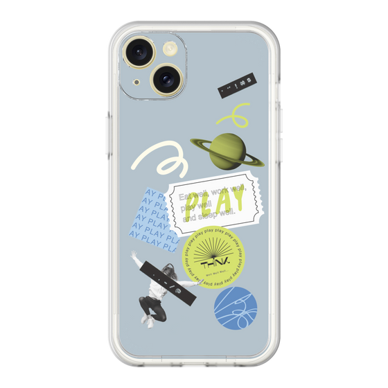 Premium Panel［ Playful sticker - Dusty Blue ］