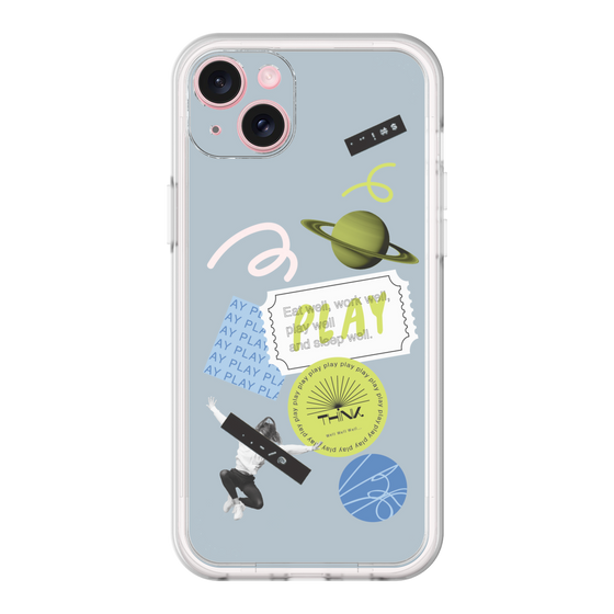 Premium Panel［ Playful sticker - Dusty Blue ］