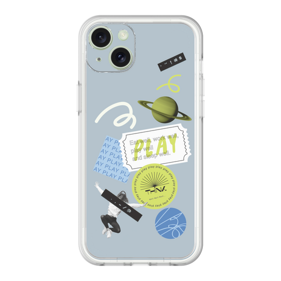 Premium Panel［ Playful sticker - Dusty Blue ］