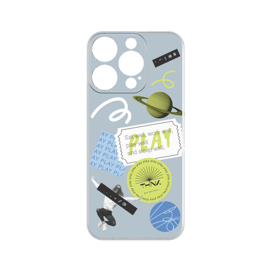 Premium Panel［ Playful sticker - Dusty Blue ］