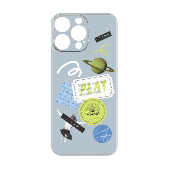 Premium Panel［ Playful sticker - Dusty Blue ］