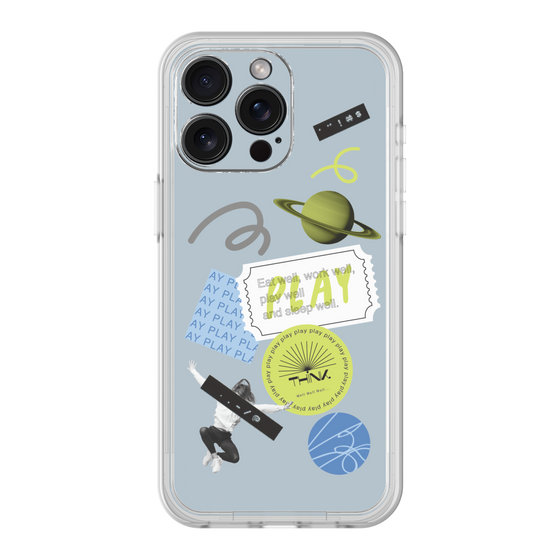 Premium Panel［ Playful sticker - Dusty Blue ］