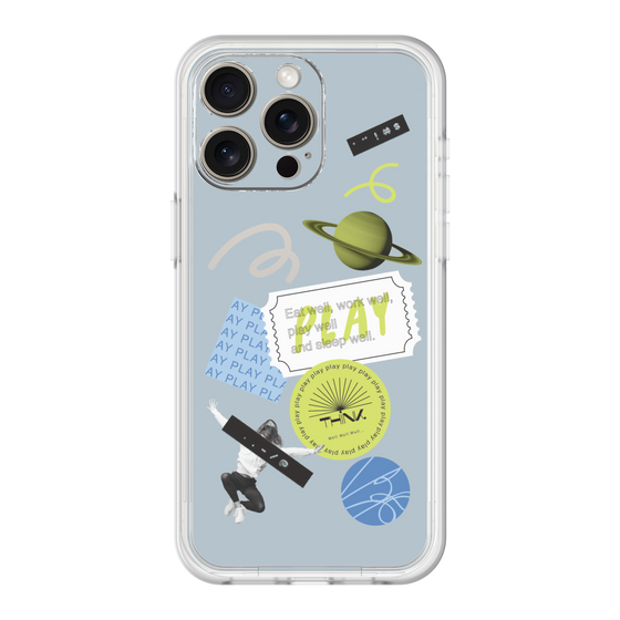 Premium Panel［ Playful sticker - Dusty Blue ］