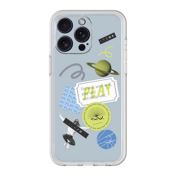 Premium Panel［ Playful sticker - Dusty Blue ］