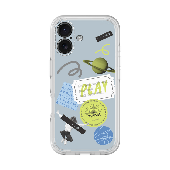 Premium Panel［ Playful sticker - Dusty Blue ］