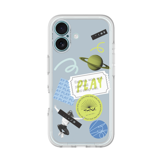 Premium Panel［ Playful sticker - Dusty Blue ］