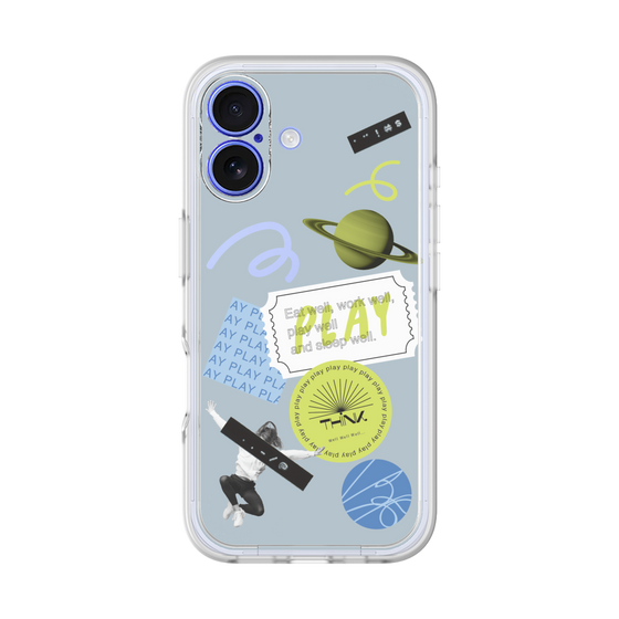 Premium Panel［ Playful sticker - Dusty Blue ］