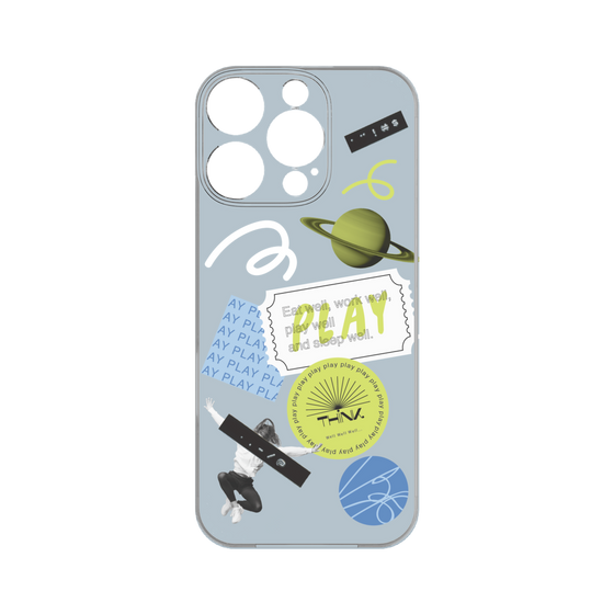 Premium Panel［ Playful sticker - Dusty Blue ］