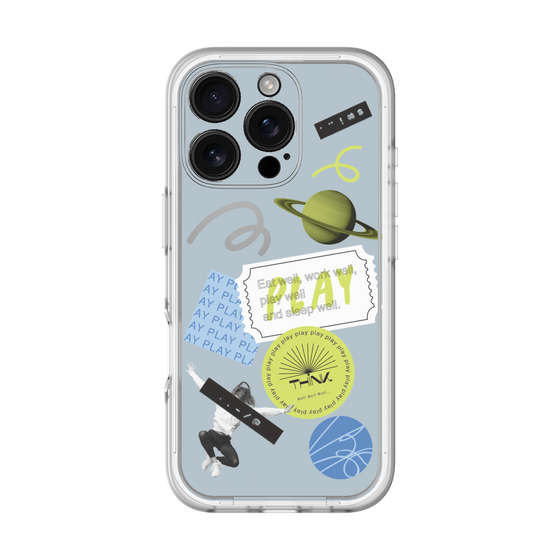 Premium Panel［ Playful sticker - Dusty Blue ］