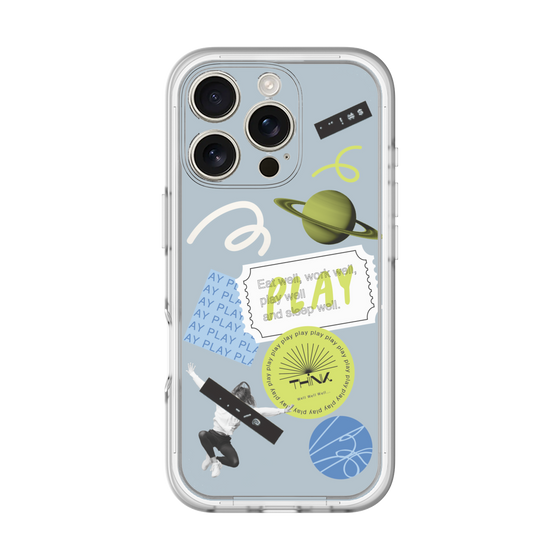 Premium Panel［ Playful sticker - Dusty Blue ］