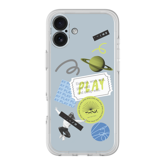 Premium Panel［ Playful sticker - Dusty Blue ］