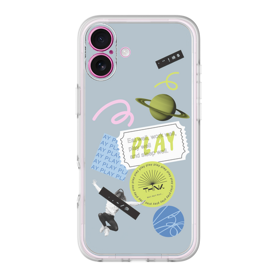 Premium Panel［ Playful sticker - Dusty Blue ］