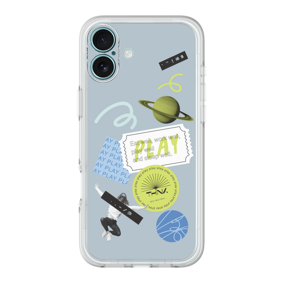Premium Panel［ Playful sticker - Dusty Blue ］