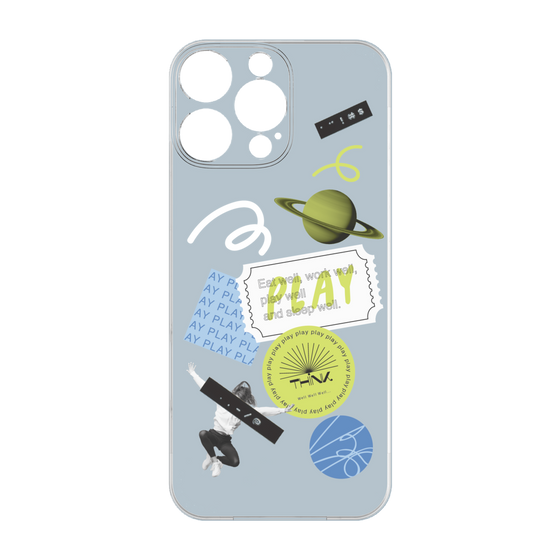 Premium Panel［ Playful sticker - Dusty Blue ］