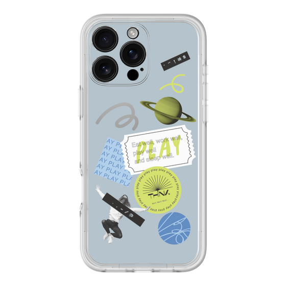Premium Panel［ Playful sticker - Dusty Blue ］