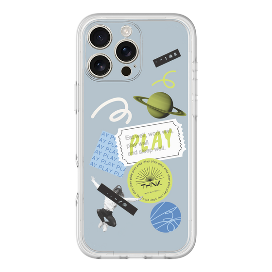 Premium Panel［ Playful sticker - Dusty Blue ］
