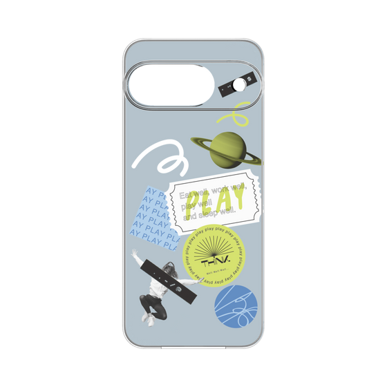 Premium Panel［ Playful sticker - Dusty Blue ］