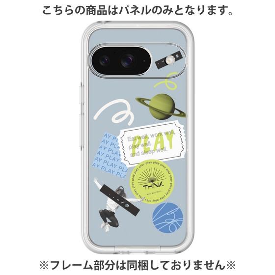 Premium Panel［ Playful sticker - Dusty Blue ］