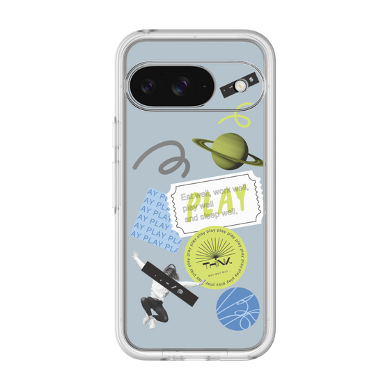 Premium Panel［ Playful sticker - Dusty Blue ］