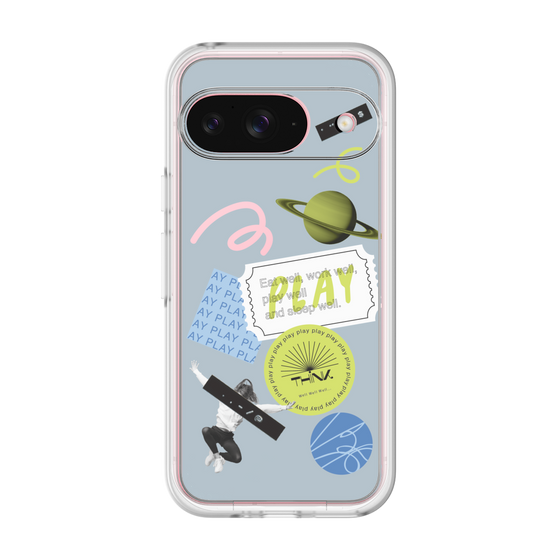 Premium Panel［ Playful sticker - Dusty Blue ］