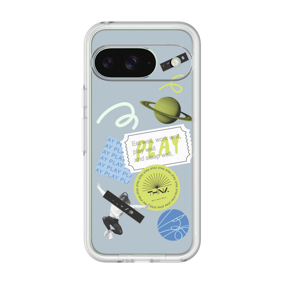 Premium Panel［ Playful sticker - Dusty Blue ］