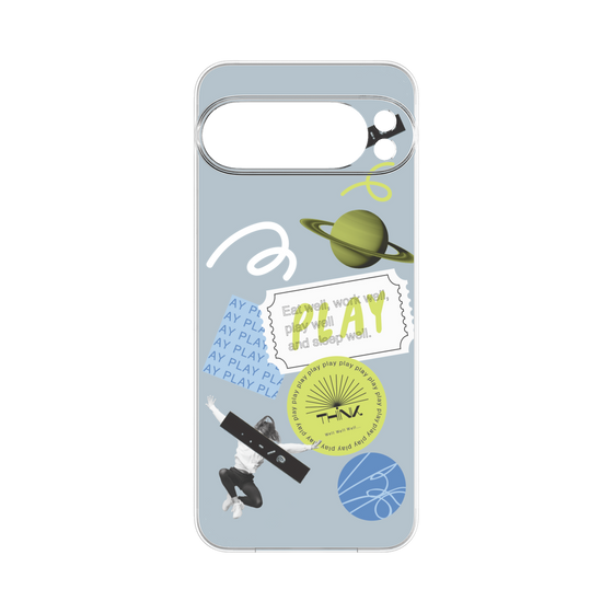 Premium Panel［ Playful sticker - Dusty Blue ］