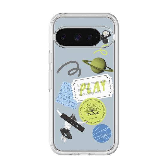 Premium Panel［ Playful sticker - Dusty Blue ］