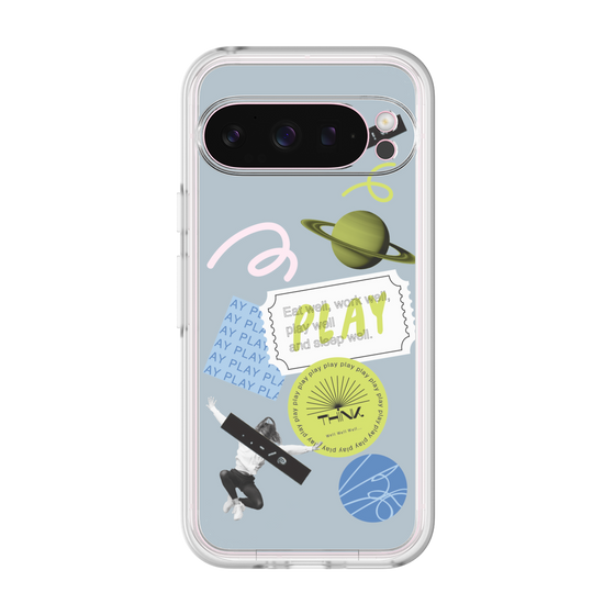 Premium Panel［ Playful sticker - Dusty Blue ］