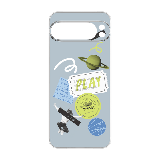 Premium Panel［ Playful sticker - Dusty Blue ］