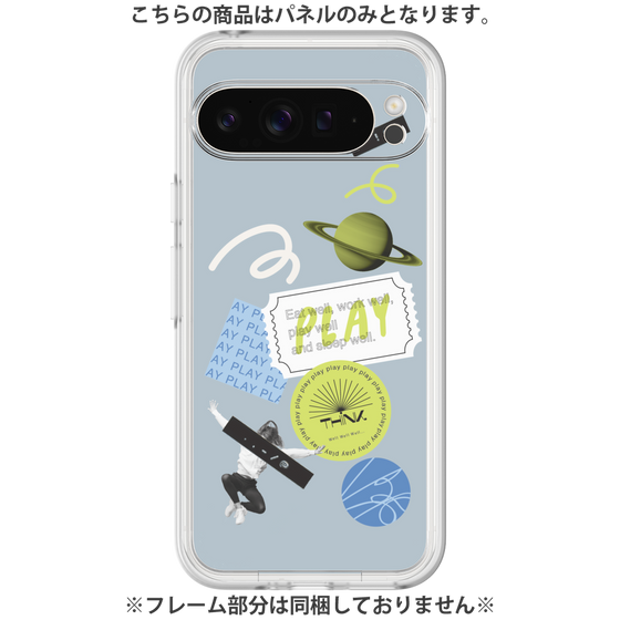 Premium Panel［ Playful sticker - Dusty Blue ］