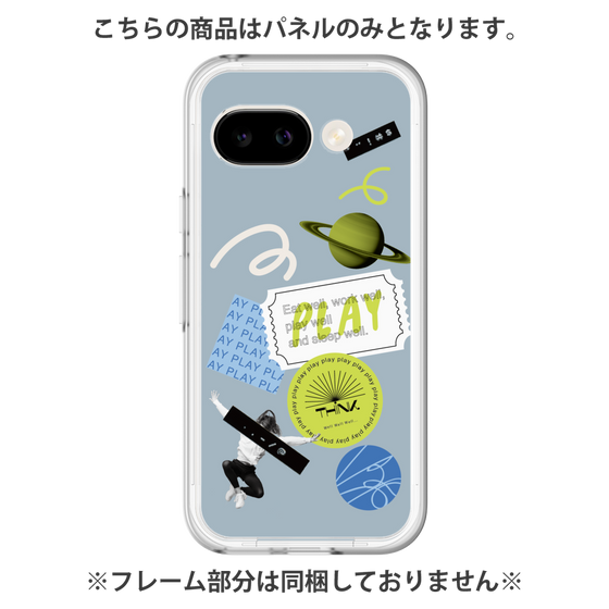 Premium Panel［ Playful sticker - Dusty Blue ］