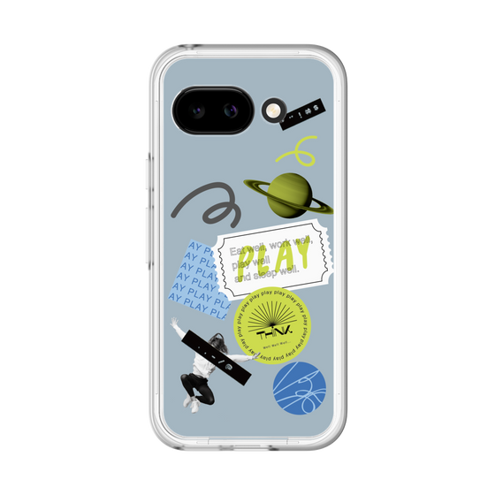 Premium Panel［ Playful sticker - Dusty Blue ］
