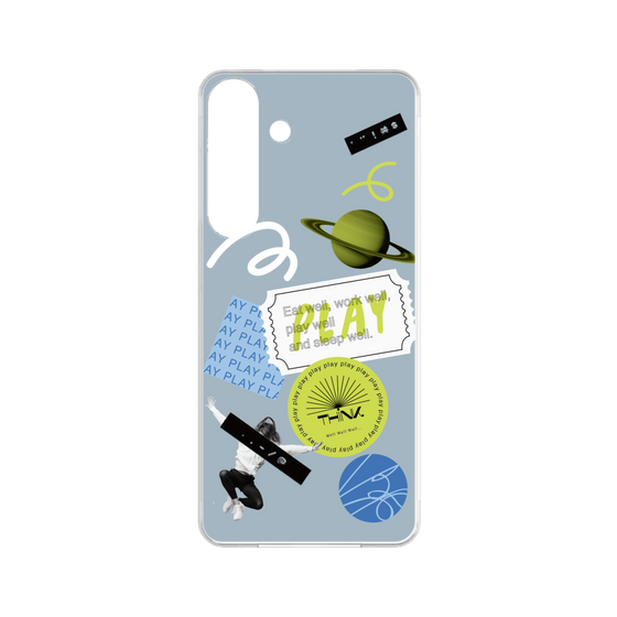 Premium Panel［ Playful sticker - Dusty Blue ］