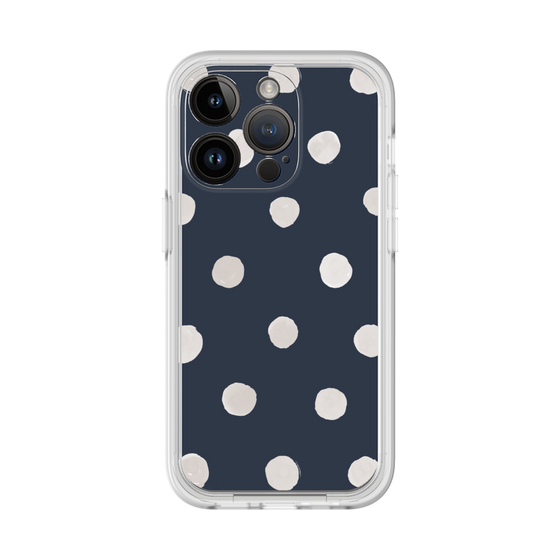 Premium Panel［ Watercolor Dots Retro Color - Navy ］