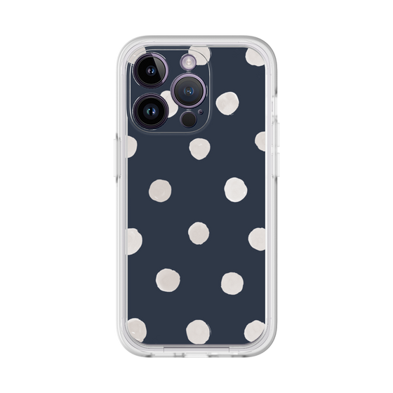 Premium Panel［ Watercolor Dots Retro Color - Navy ］