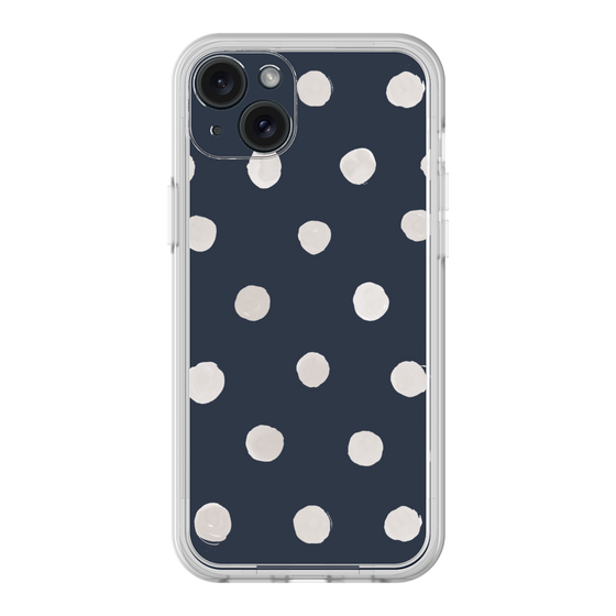 Premium Panel［ Watercolor Dots Retro Color - Navy ］