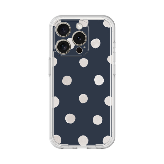 Premium Panel［ Watercolor Dots Retro Color - Navy ］