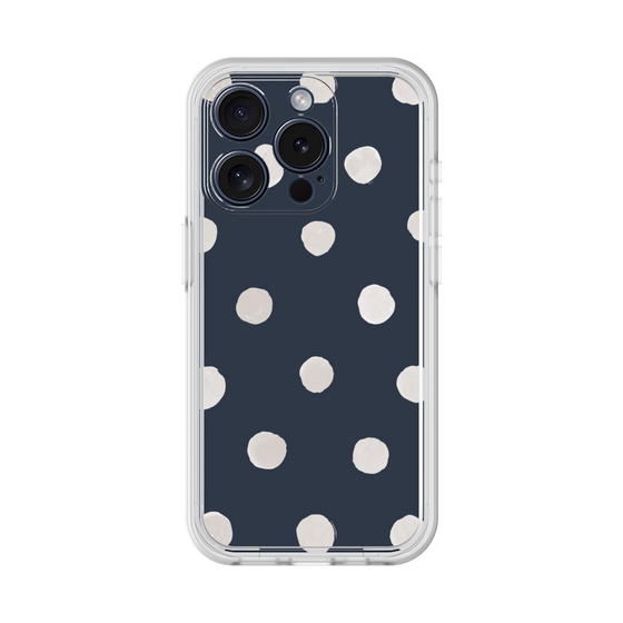 Premium Panel［ Watercolor Dots Retro Color - Navy ］