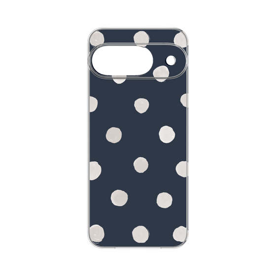 Premium Panel［ Watercolor Dots Retro Color - Navy ］
