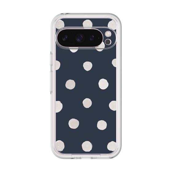 Premium Panel［ Watercolor Dots Retro Color - Navy ］