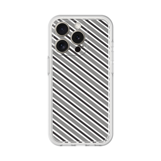 Premium Panel［ Small Stripe - Gray × Black ］