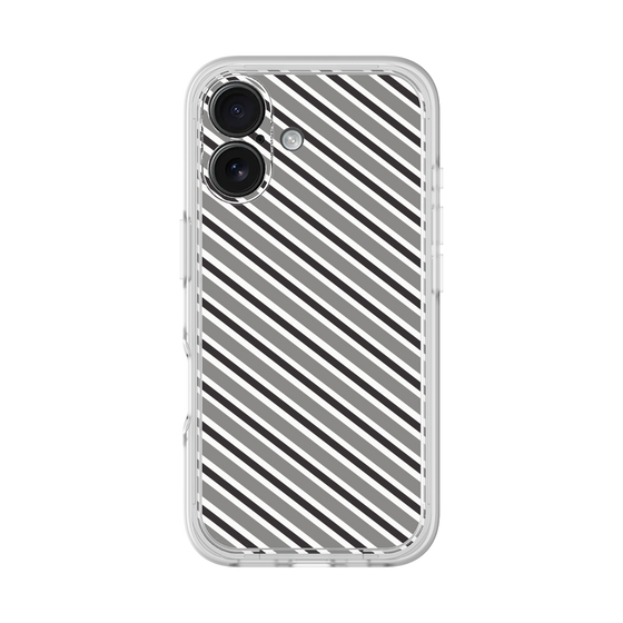 Premium Panel［ Small Stripe - Gray × Black ］